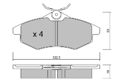 Комплект тормозных колодок (AISIN: BPCI-1001)